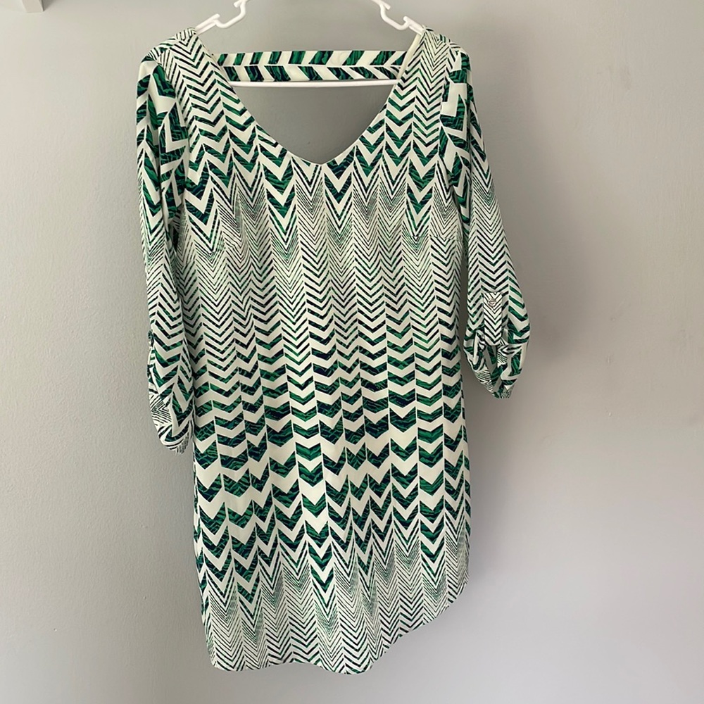 Green and White Charlotte Russe Dress